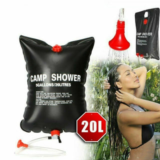 20L Camping Shower Portable Compact Solar Sun Heating Bath Bag...